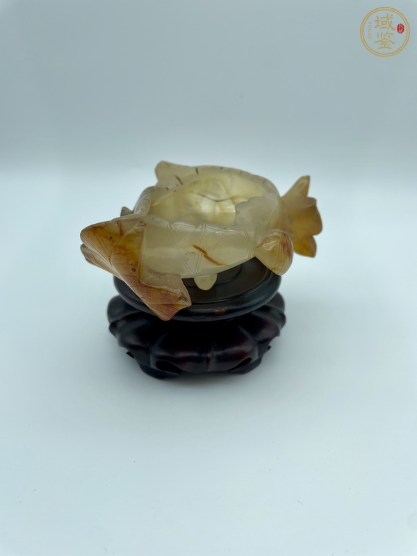 古玩雜項(xiàng)瑪瑙荷葉洗真品鑒賞圖