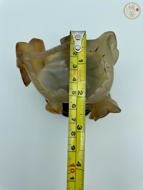 古玩雜項(xiàng)瑪瑙荷葉洗真品鑒賞圖