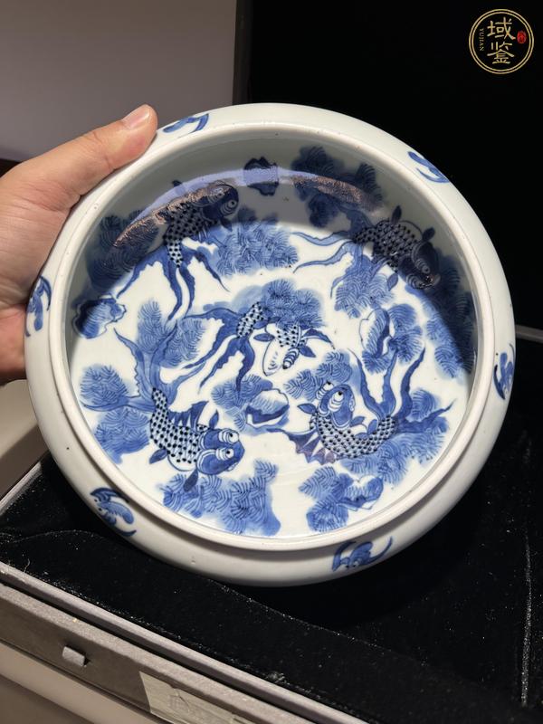 古玩陶瓷青花洗真品鑒賞圖