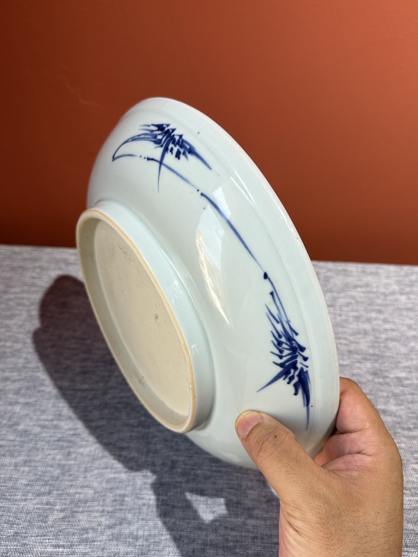 古玩陶瓷青花獅子繡球紋盤拍賣,當前價格26000元