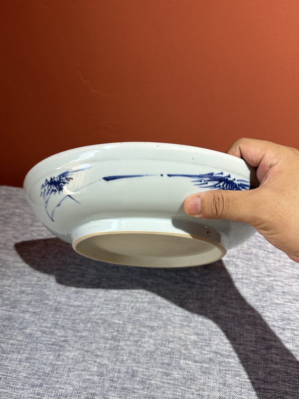 古玩陶瓷青花獅子繡球紋盤拍賣,當前價格26000元