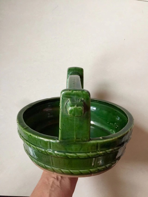 古玩陶瓷綠釉水桶擺件拍賣,當前價格1680元