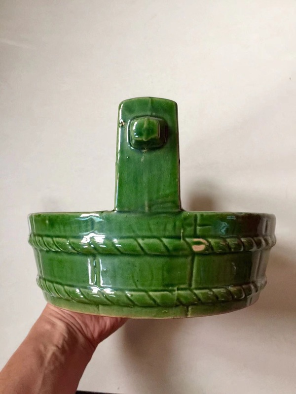 古玩陶瓷綠釉水桶擺件拍賣,當前價格1680元
