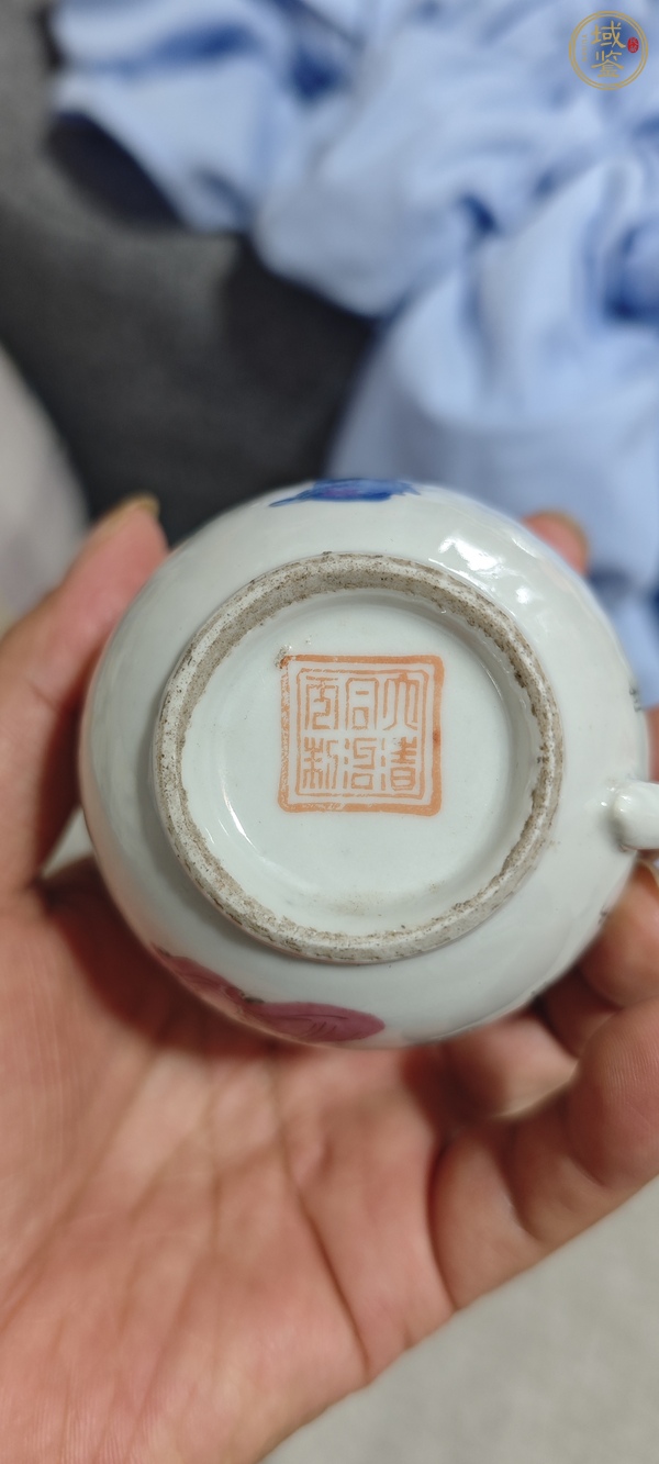 古玩陶瓷無(wú)雙譜粉彩執(zhí)杯真品鑒賞圖