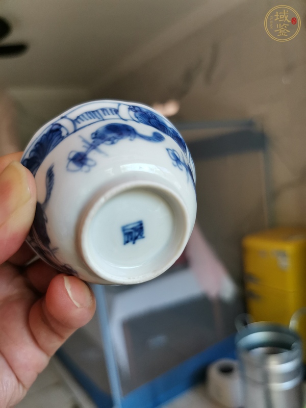 古玩陶瓷青花松鼠花卉紋杯真品鑒賞圖