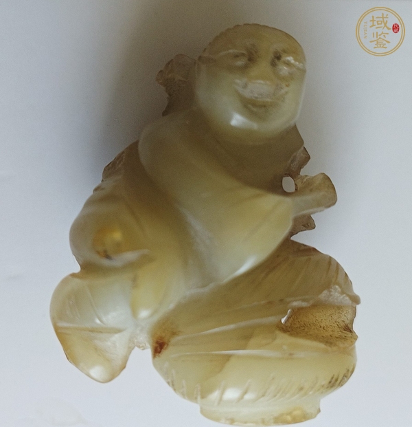 古玩玉器清代晚期玉童子（殘）真品鑒賞圖