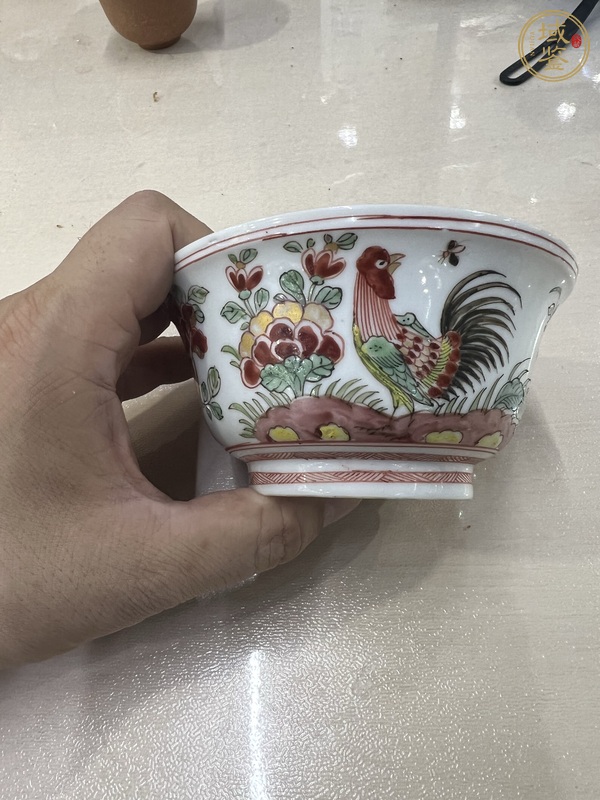 古玩陶瓷富貴大吉圖彩繪小碗真品鑒賞圖