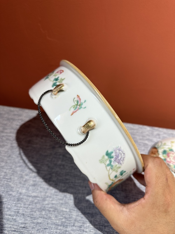 古玩陶瓷清代光緒粉彩富貴白頭一品鍋拍賣,當前價格15800元