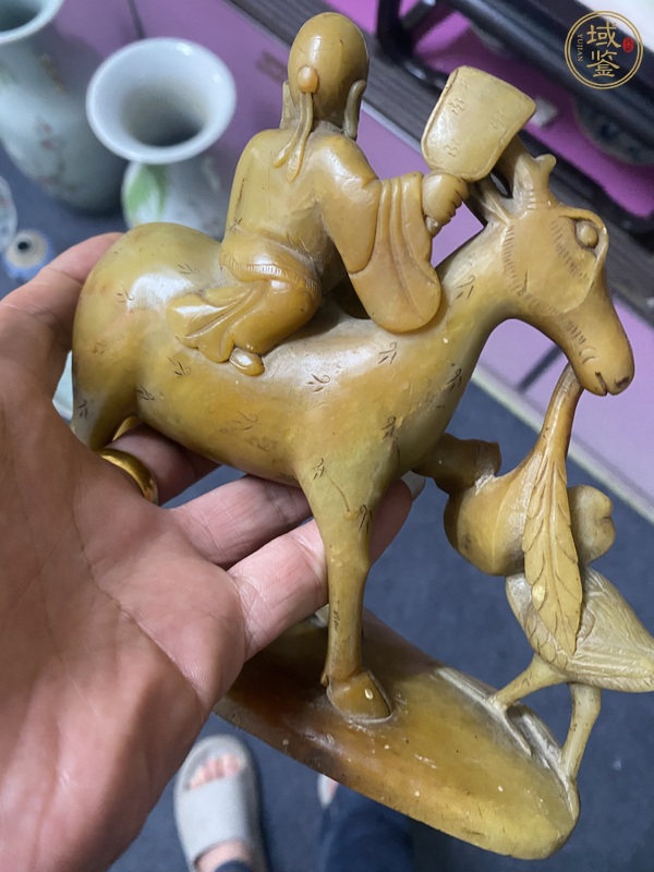 古玩雜項仙翁騎鹿擺件真品鑒賞圖