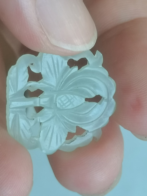 古玩玉器清.和田白玉帽花拍賣,當前價格990元