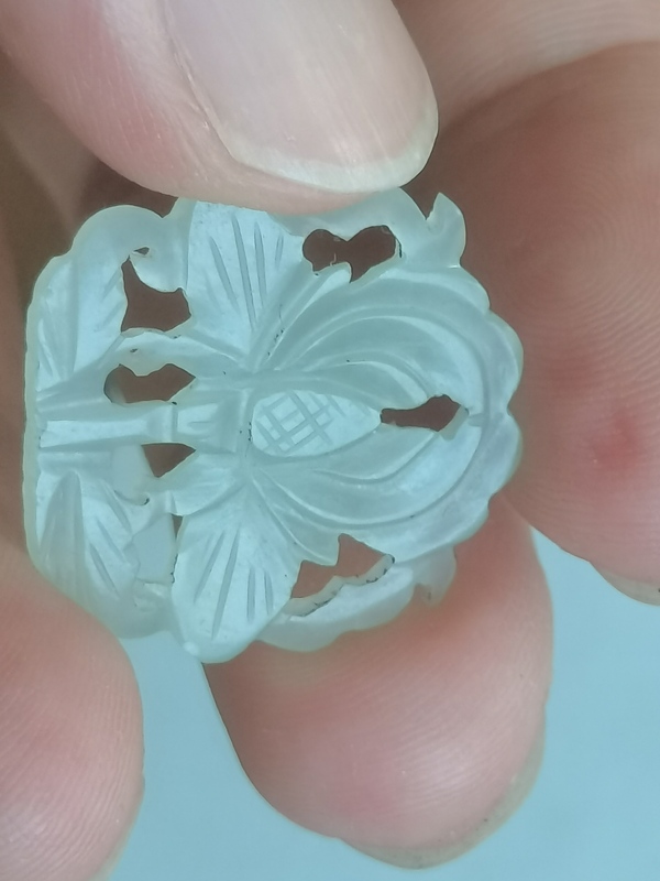 古玩玉器清.和田白玉帽花拍賣,當前價格990元