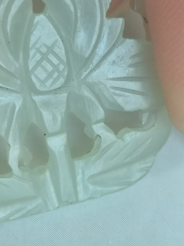 古玩玉器清.和田白玉帽花拍賣,當前價格990元
