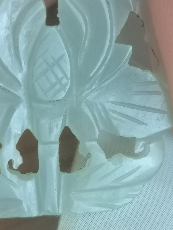 古玩玉器清.和田白玉帽花拍賣,當前價格990元