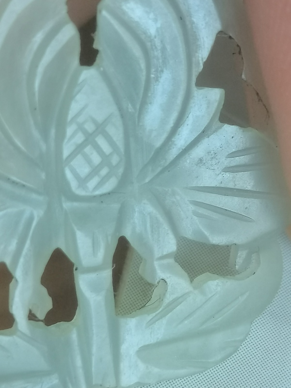 古玩玉器清.和田白玉帽花拍賣,當前價格990元
