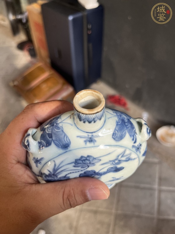 古玩陶瓷青花一路連科紋抱月瓶真品鑒賞圖