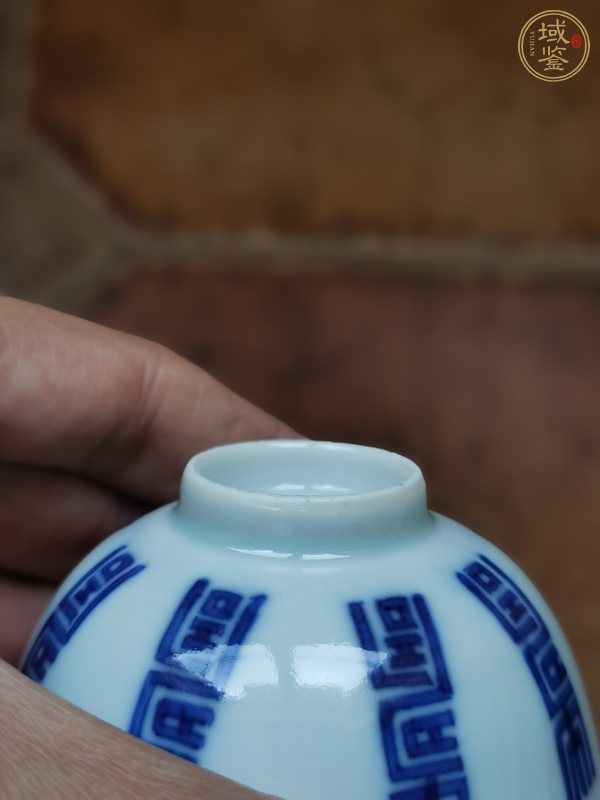 古玩陶瓷青花壽字紋杯，疑似復窯真品鑒賞圖