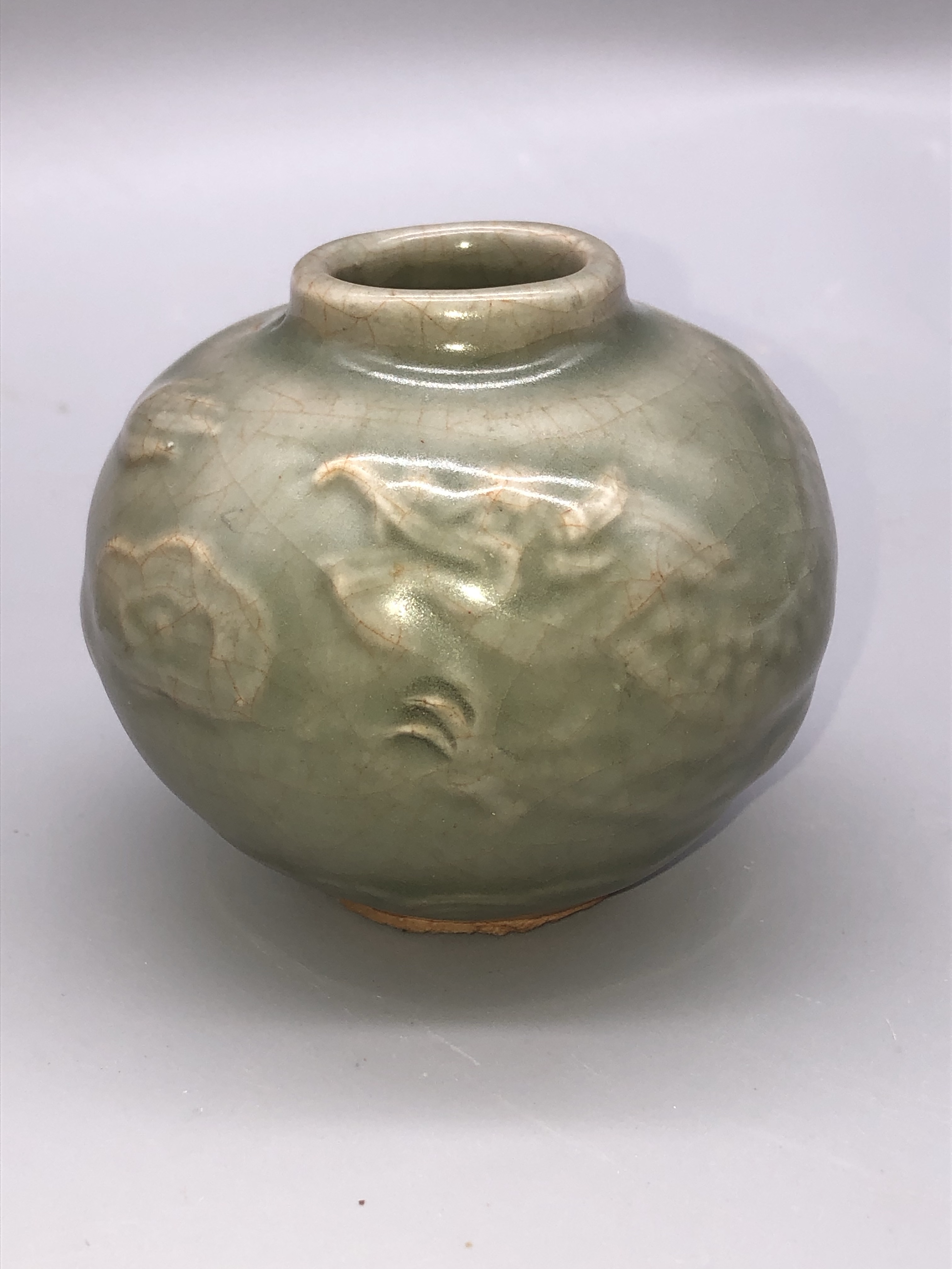 【SALE／10%OFF 域鉴古玩】龙泉窑青釉模印云龙纹小罐拍卖价格/图片/值多少钱 絵画/タペストリー