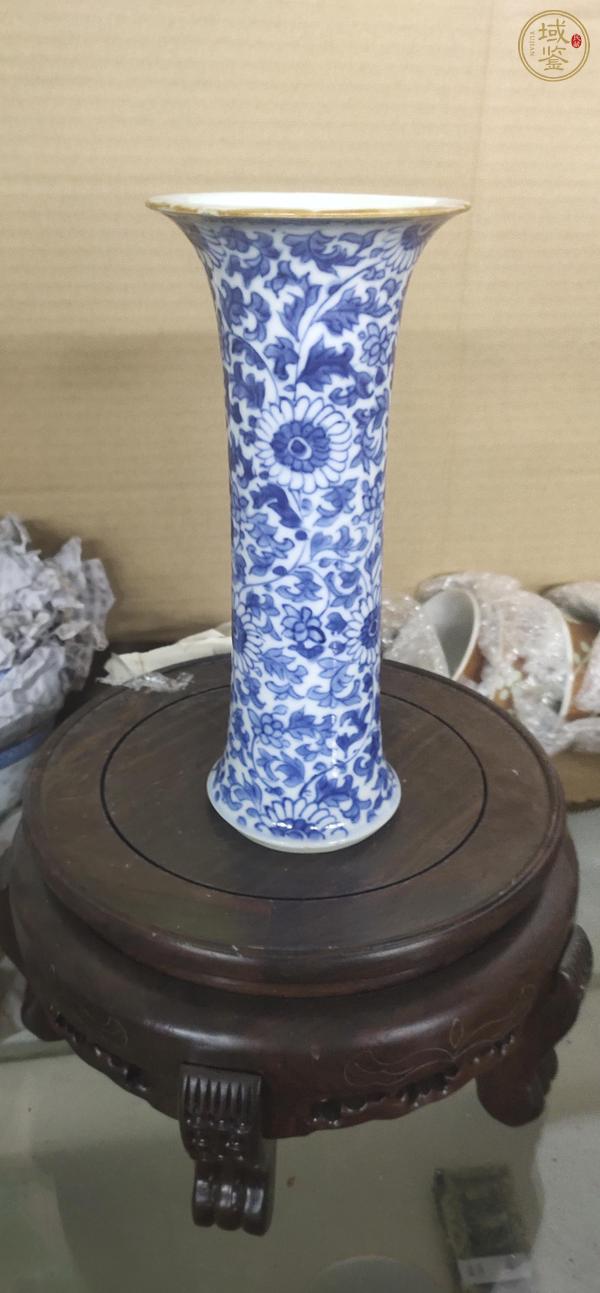 古玩陶瓷青花花觚真品鑒賞圖