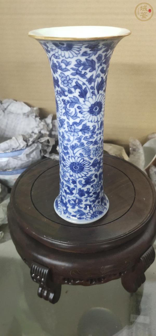 古玩陶瓷青花花觚真品鑒賞圖