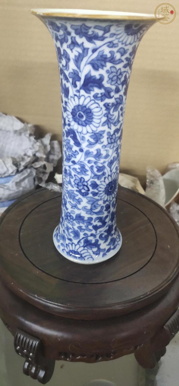 古玩陶瓷青花花觚真品鑒賞圖