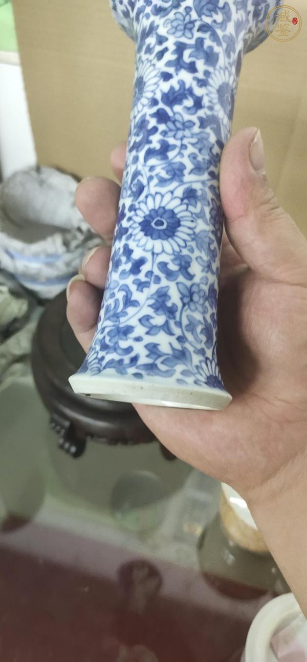 古玩陶瓷青花花觚真品鑒賞圖