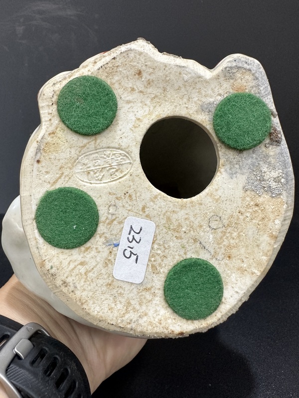 古玩陶瓷民國(guó)粉彩花卉紋壽星雕像拍賣,當(dāng)前價(jià)格2500元