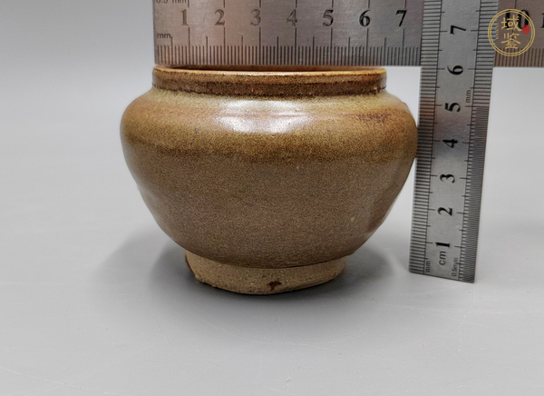 古玩陶瓷磁州窯茶葉末釉茶入真品鑒賞圖