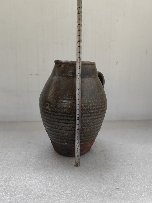 古玩陶瓷褐釉花澆拍賣,當前價格678元