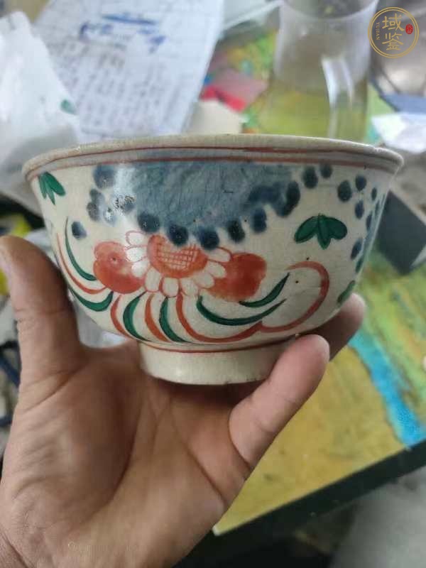 古玩陶瓷青花加彩碗真品鑒賞圖