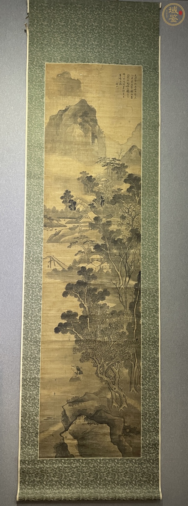 古玩明代惲向山水真品鑒賞圖