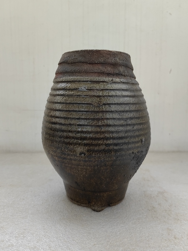 古玩陶瓷褐釉花澆拍賣,當前價格678元