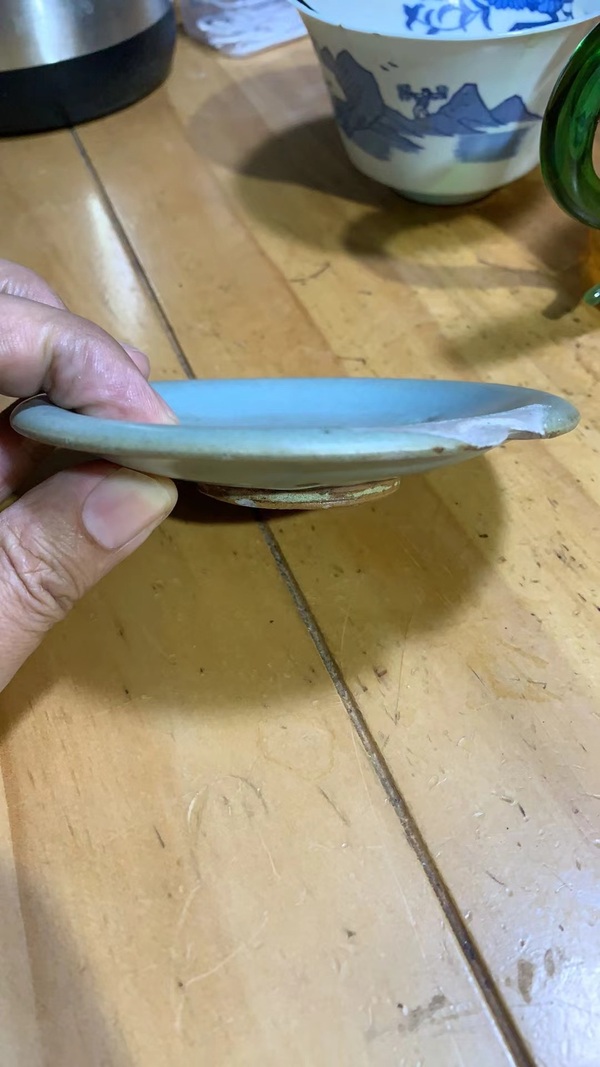古玩陶瓷宋金鈞窯天藍釉小碟拍賣,當前價格5800元