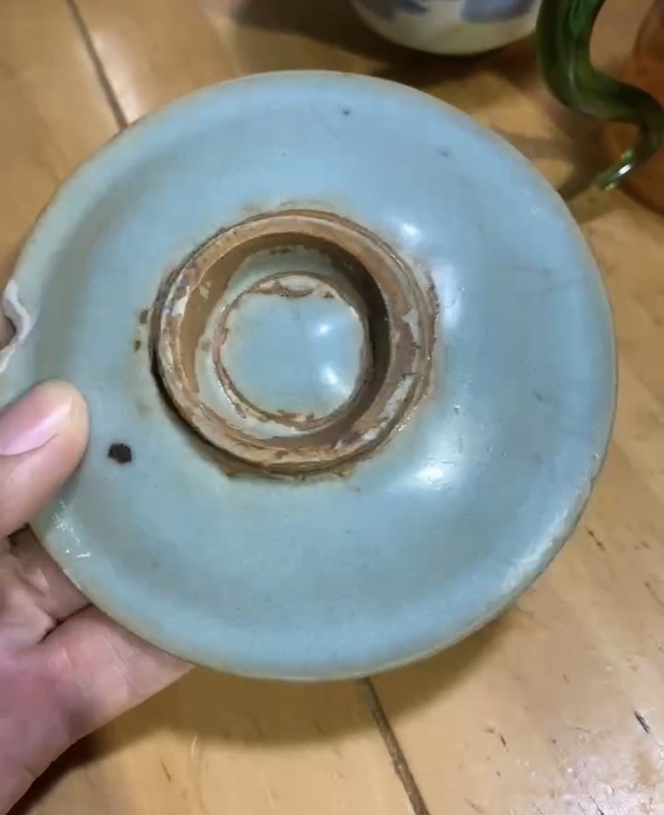 古玩陶瓷宋金鈞窯天藍釉小碟拍賣,當前價格5800元