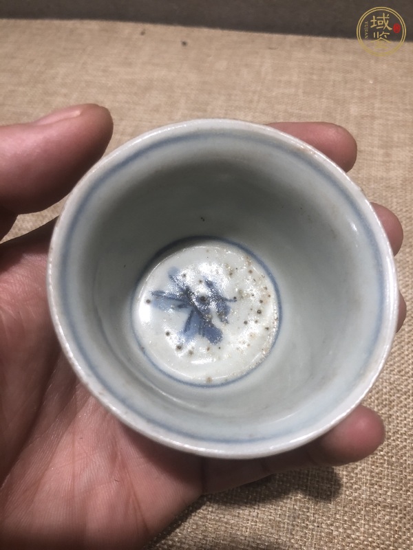 古玩陶瓷喜上眉梢青花杯真品鑒賞圖