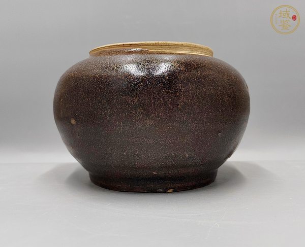 古玩陶瓷磁州窯茶葉末釉茶入真品鑒賞圖