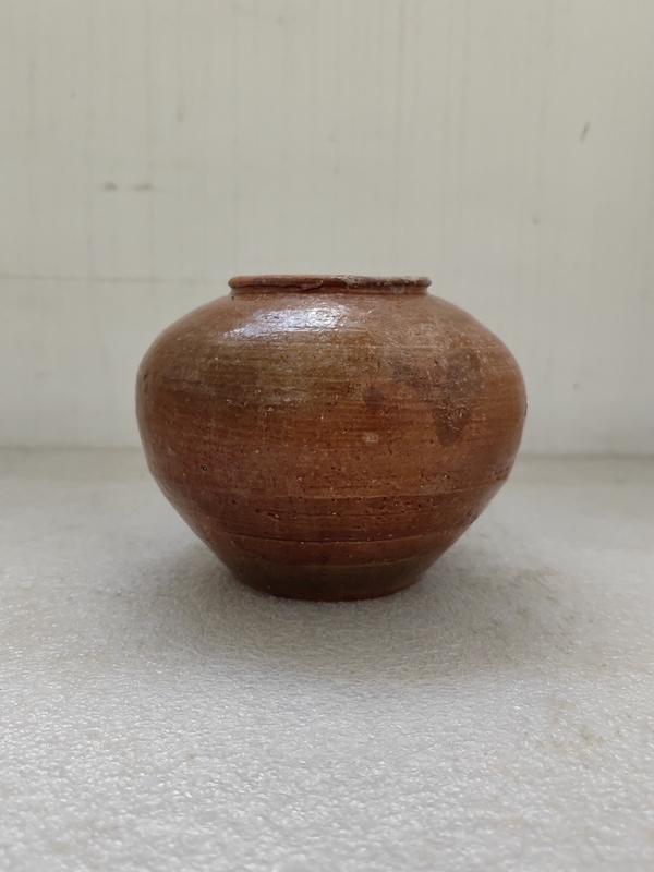 古玩陶瓷黃釉罐拍賣,當前價格850元