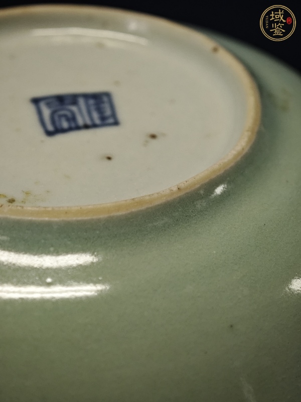 古玩陶瓷豆青釉杯碟真品鑒賞圖