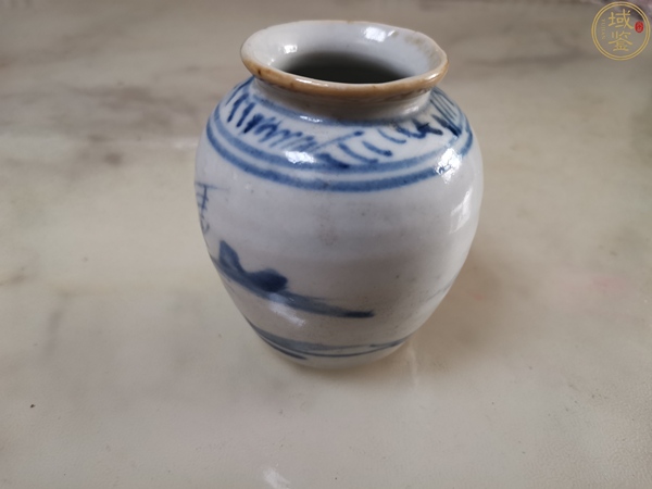 古玩陶瓷青花山水人物紋水盂拍賣,當(dāng)前價(jià)格600元