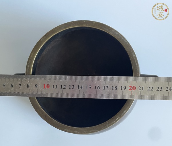 古玩銅器清代蚰龍耳爐真品鑒賞圖