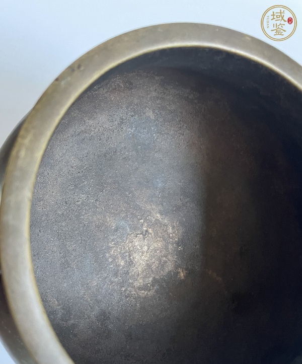古玩銅器清代蚰龍耳爐真品鑒賞圖