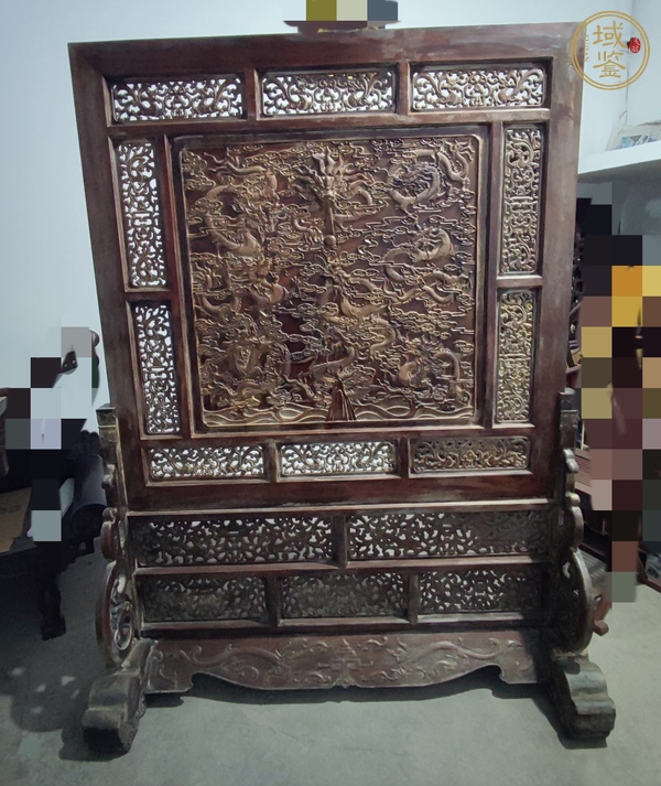 古玩黃花梨插屏真品鑒賞圖