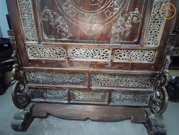 古玩字畫黃花梨插屏真品鑒賞圖