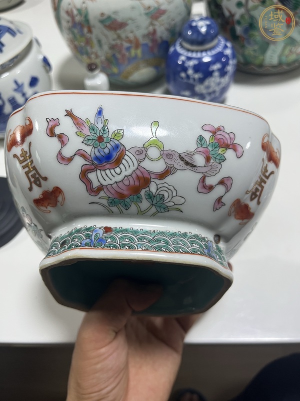 古玩陶瓷粉彩供碗真品鑒賞圖