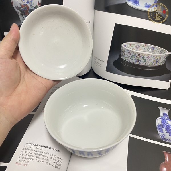 古玩陶瓷青花蓋碗真品鑒賞圖