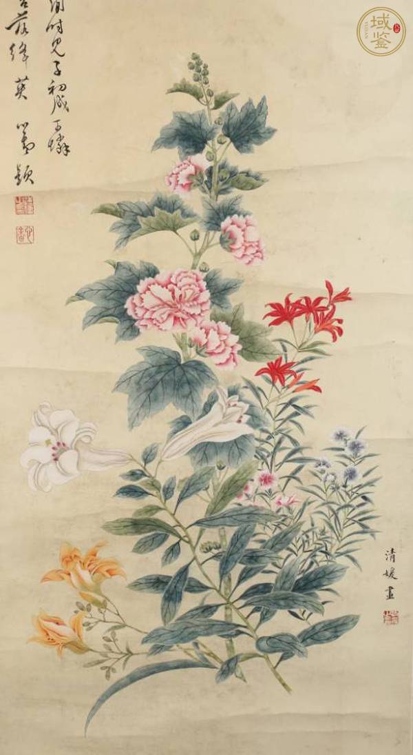 古玩字畫三月春花照眼明真品鑒賞圖