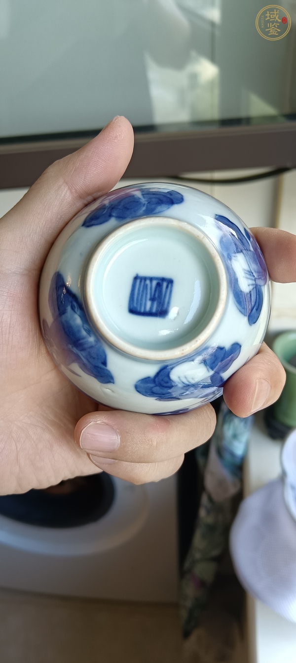 古玩陶瓷青花八仙人物茶碗真品鑒賞圖