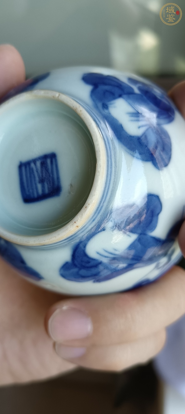 古玩陶瓷青花八仙人物茶碗真品鑒賞圖