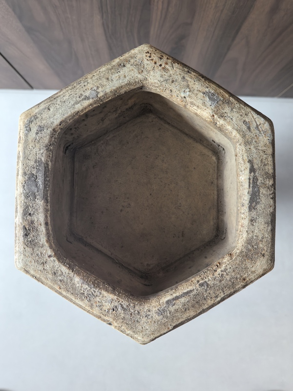 古玩陶瓷清中晚青花山水人物詩文六方瓶(60大尺寸)拍賣,當前價格38888元