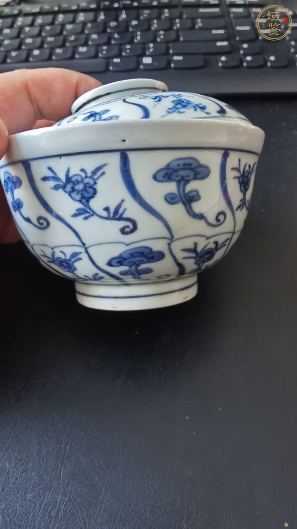 古玩陶瓷青花蓋碗真品鑒賞圖