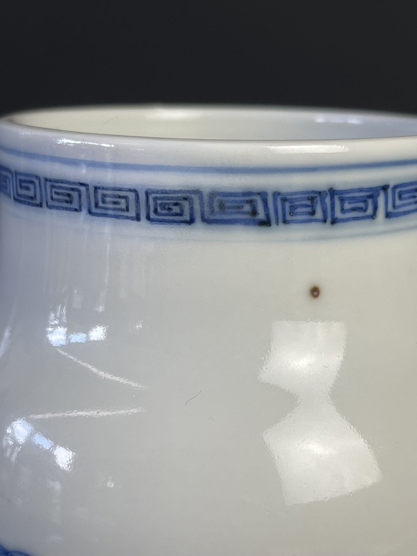 古玩陶瓷康熙年制款鐘馗嫁妹青花罐拍賣，當(dāng)前價(jià)格13280元
